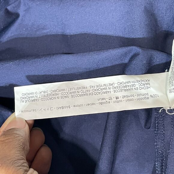 ZARA Basic Collection Top Womens Small Navy Peplum Loose Botton - Picture 12 of 14